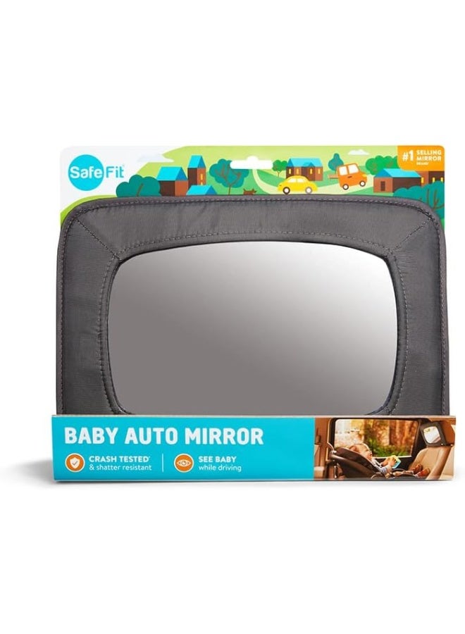 SafeFit Baby Auto Mirror (Crash-tested, Shatter-resistant Mirror)